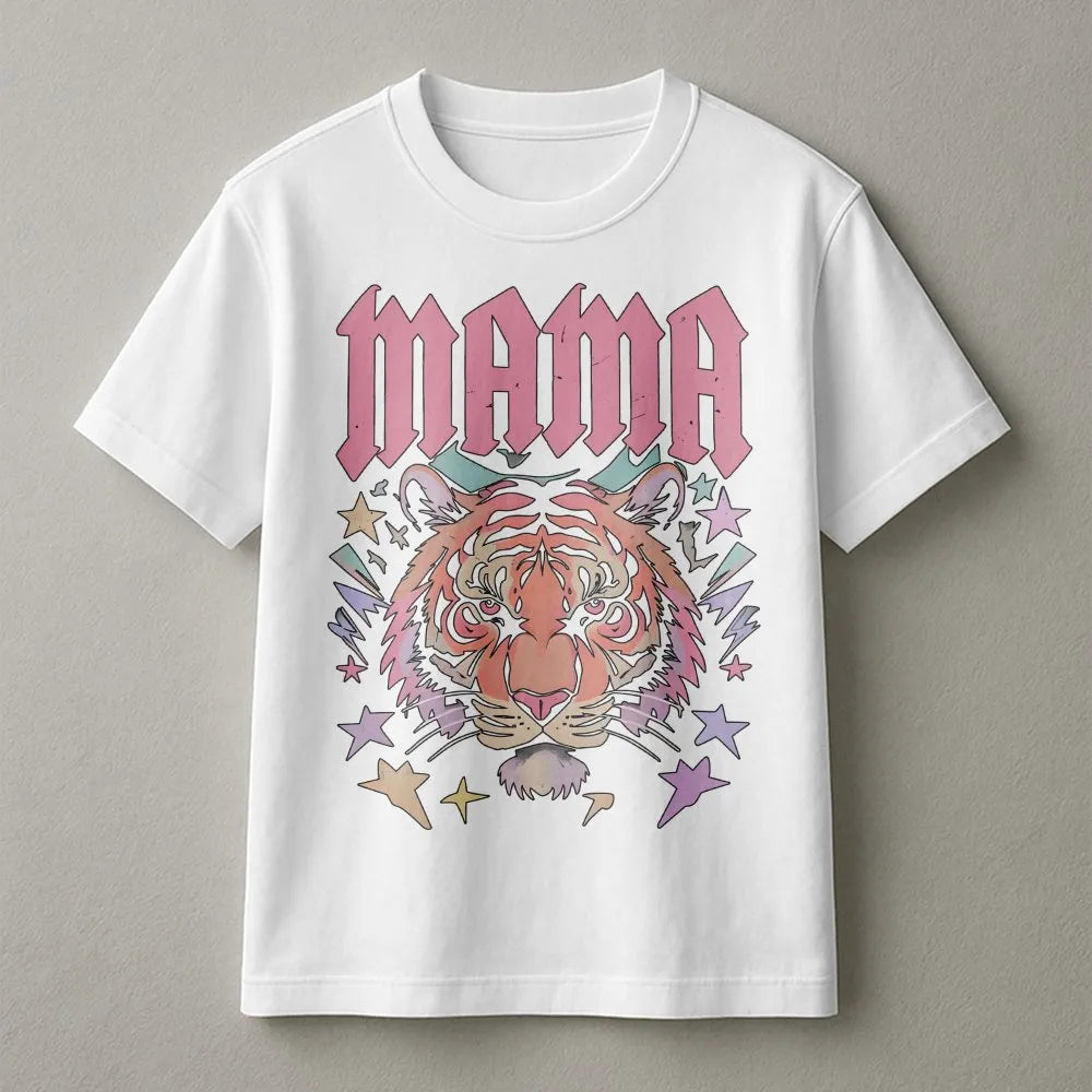 Mama Tiger Sweatshirt | Retro Graphic Rocker Style | Premium Cotton Blend Pullover | Gift for Cool Mom